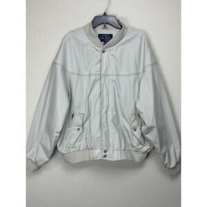 Vintage La Paz Catalina Jacket Mens XLarge Beige Full Zip Bomber Jacket Vented